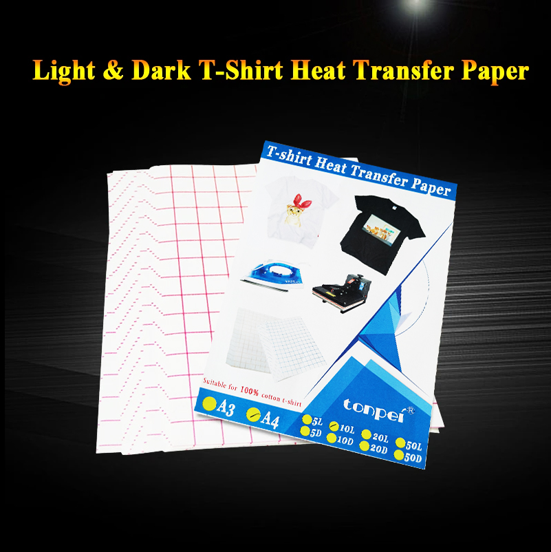Sublimation Paper A4 100 Sheets - 10 листов струйной теплопередачи, хлопковая футболка