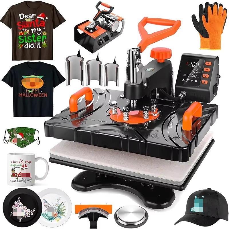 T Shirt Printing Machine 8 In 1 - Многофункциональный термопресс 8 в 1: для