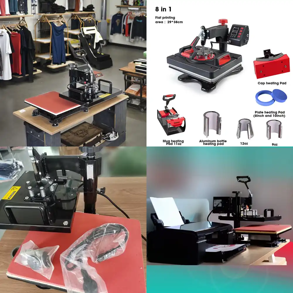 Электрический ручной термопрес – обзор и цена T Shirt Printing Machine 8 In 1