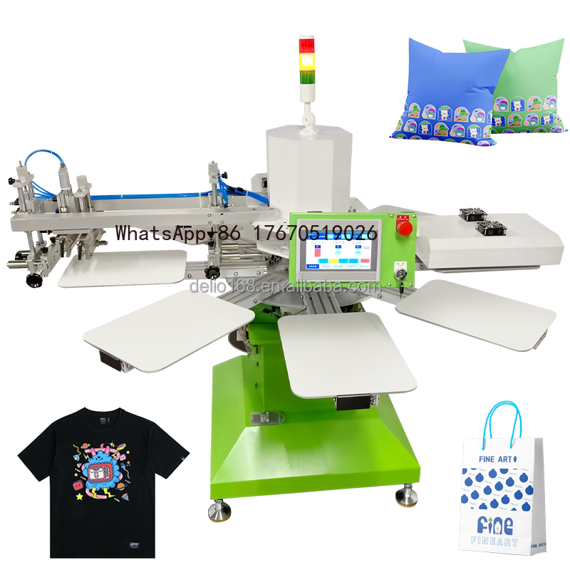 Новый автоматический ротационн – обзор и цена T Shirt Printing Machine 8 In 1